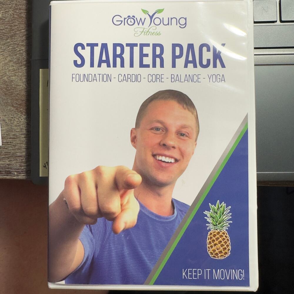 Grow Young Fitness Starter Pack DVD Set – Foundation Cardio Core Balance Yoga
